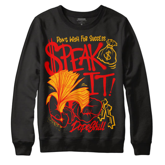 Red Sneakers DopeSkill Sweatshirt Speak It Graphic Streetwear - Black