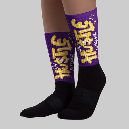 Field Purple 12s DopeSkill Sublimated Socks Hustle Graphic