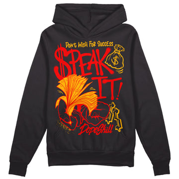 Red Sneakers DopeSkill Hoodie Sweatshirt Speak It Graphic Streetwear - Black