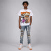 'Orange Citrus' 3s DopeSkill Oversize Print T-Shirt Pour Up Graphic