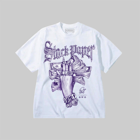 PURPLE Sneakers DopeSkill Premium T-Shirt Stack Paper Graphic Streetwear - White