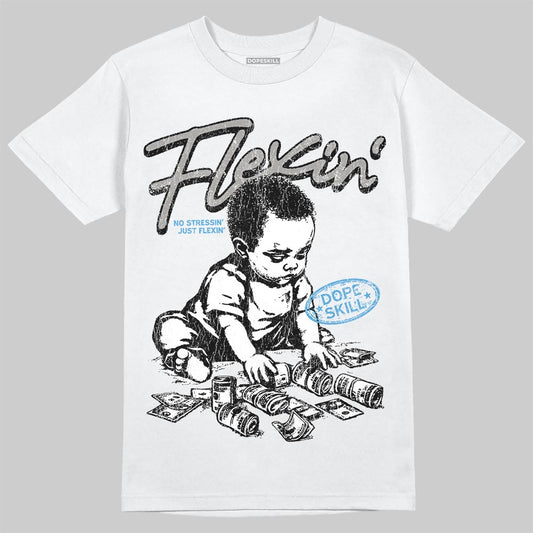 Air Max 95 OG Blue Spark DopeSkill T-Shirt Flexin' Graphic Streetwear - White
