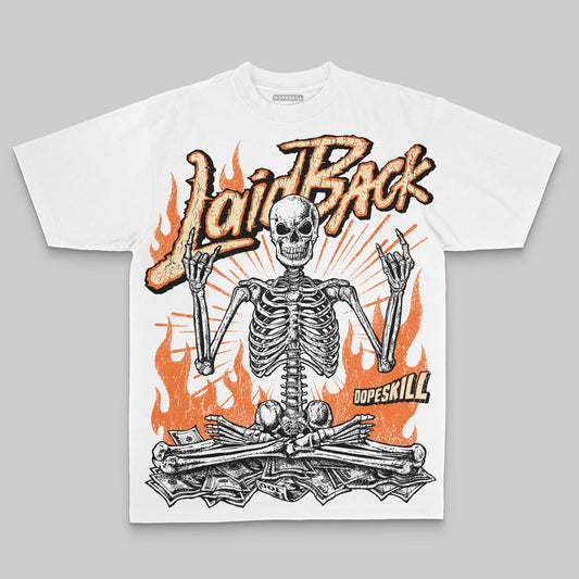 Orange Oversize Print Laid Back DopeSkill Graphic Premium T-shirt Streetwear - White