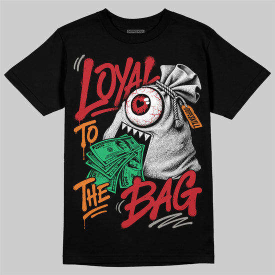 Jordan 5 Sunset DopeSkill T-Shirt Loyal To The Bag Graphic Streetwear - Black