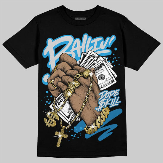 Jordan 4 Retro Military Blue DopeSkill T-Shirt Always Ballin' Graphic Streetwear - Black