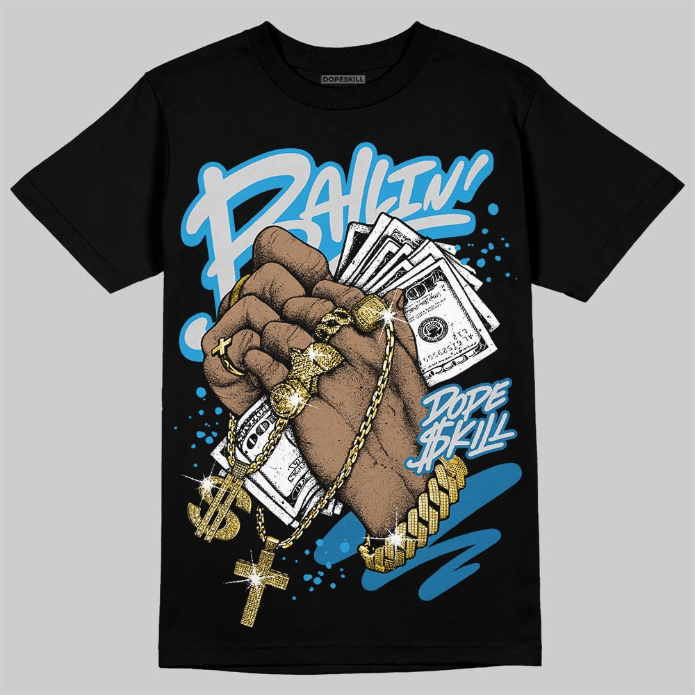 Jordan 4 Retro Military Blue DopeSkill T-Shirt Always Ballin' Graphic Streetwear - Black