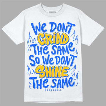 Royal Blue Sneakers DopeSkill T-Shirt Grind Shine Graphic Streetwear - WHite 