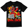 Red Sneakers DopeSkill T-shirt Born To Be Rich Graphic Streetwear - Black