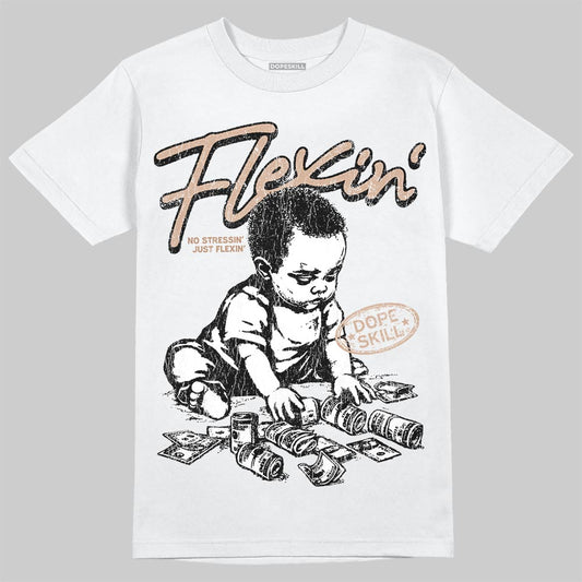 Jordan 4 Retro Cozy Girl DopeSkill T-Shirt Flexin' Graphic Streetwear - White