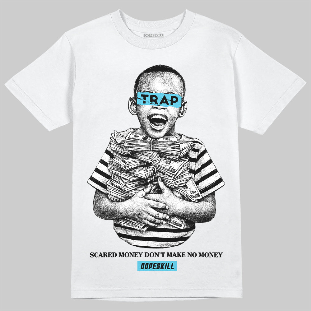 Jordan 11 Retro Gamma Blue (2025) DopeSkill T-Shirt Scared Money Don't Make No Money Graphic Streetwear - White
