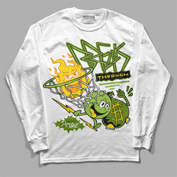 Dunk Low 'Chlorophyll' DopeSkill Long Sleeve T-Shirt Break Through Graphic Streetwear - White