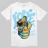 Jordan 11 Retro Legend Blue DopeSkill T-Shirt Love Shot Graphic Streetwear - White