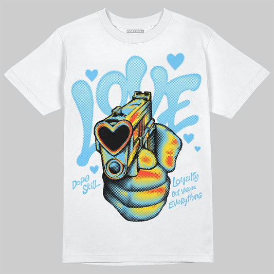 Jordan 11 Retro Legend Blue DopeSkill T-Shirt Love Shot Graphic Streetwear - White