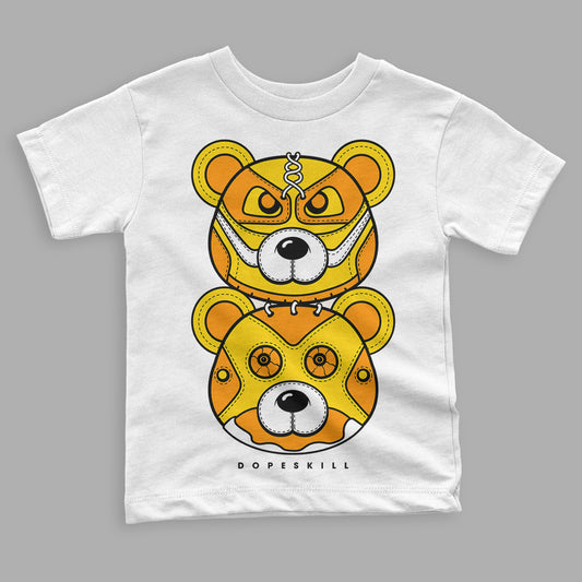 Jordan 6 “Yellow Ochre” DopeSkill Toddler Kids T-shirt Leather Bear Graphic Streetwear - White