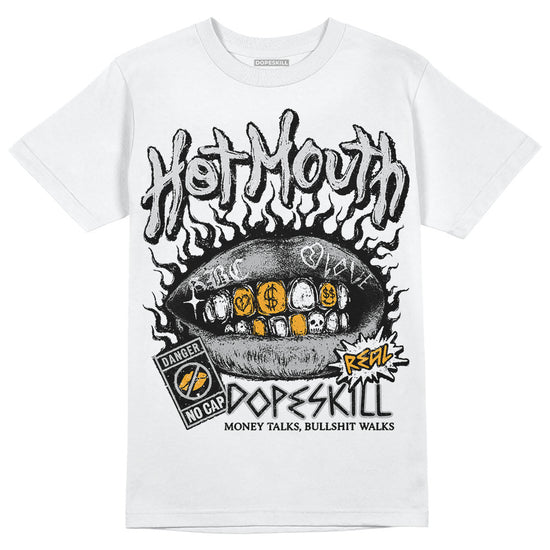 Dunk Low Cool Grey DopeSkill T-Shirt Hot Mouth Graphic Streetwear - White