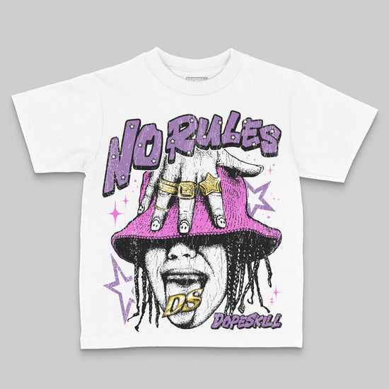 PURPLE Sneakers DopeSkill Toddler Kids T-shirt No Rules Graphic Streetwear - White