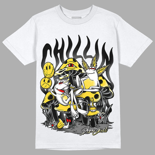 Jordan 4 Tour Yellow Thunder DopeSkill T-Shirt Chillin Graphic Streetwear - White