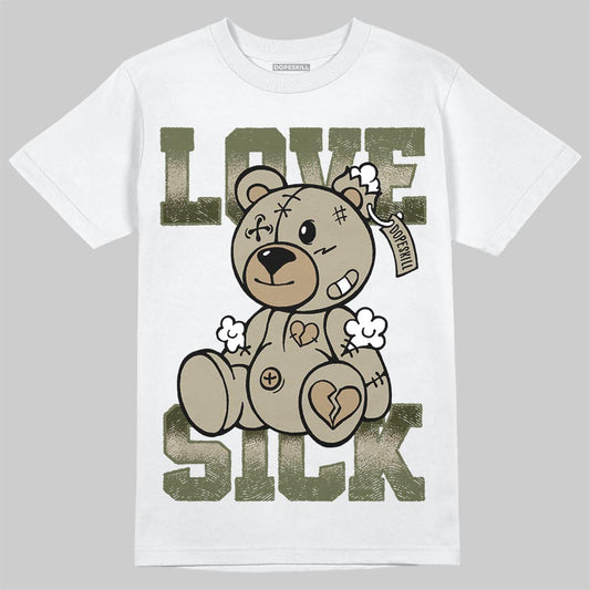 Olive Sneakers DopeSkill T-Shirt Love Sick Graphic Streetwear - White