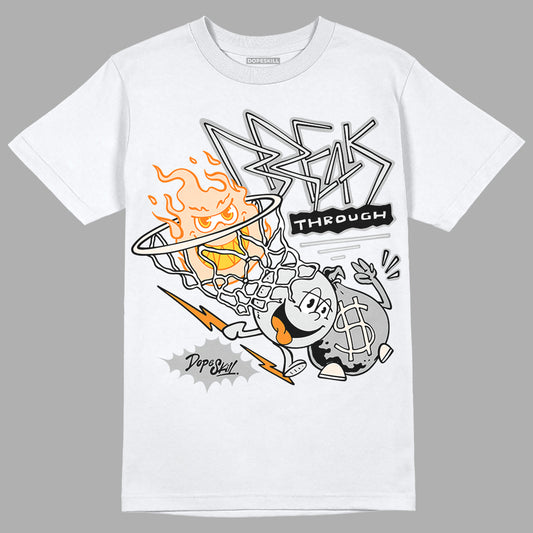 Dunk Low Cool Grey DopeSkill T-Shirt Break Through Graphic Streetwear - White 