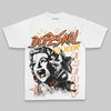 Orange Oversize Print Fix Your Energy DopeSkill Graphic Premium T-shirt Streetwear - White