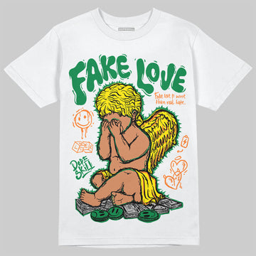 Dunk Low Reverse Brazil DopeSkill T-Shirt New Fake Love Graphic Streetwear - White