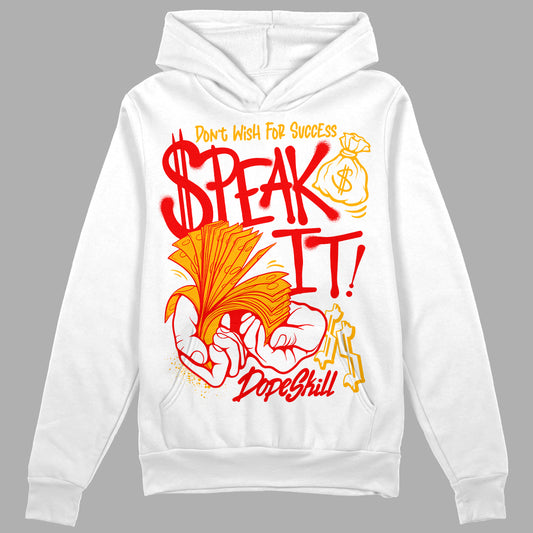 Red Sneakers DopeSkill Hoodie Sweatshirt Speak It Graphic Streetwear - WHite