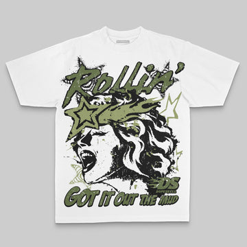 Olive Oversize Print Got It Out The Mud DopeSkill Graphic Premium T-shirt Streetwear - White