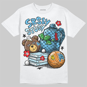 Jordan 11 Retro Legend Blue DopeSkill T-Shirt SRSLY Study Graphic Streetwear - White