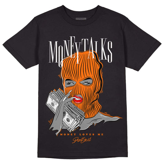 Orange, Black & White Sneakers DopeSkill T-Shirt Money Talks Graphic Streetwear - Black