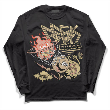 TAN Sneakers DopeSkill Long Sleeve T-Shirt Break Through Graphic Streetwear - Black