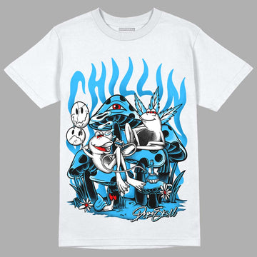 Jordan 1 High Retro OG “University Blue” DopeSkill T-Shirt Chillin Graphic Streetwear - White