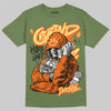 Olive Sneakers DopeSkill T-Shirt Grind Pray Graphic Streetwear - Military Green