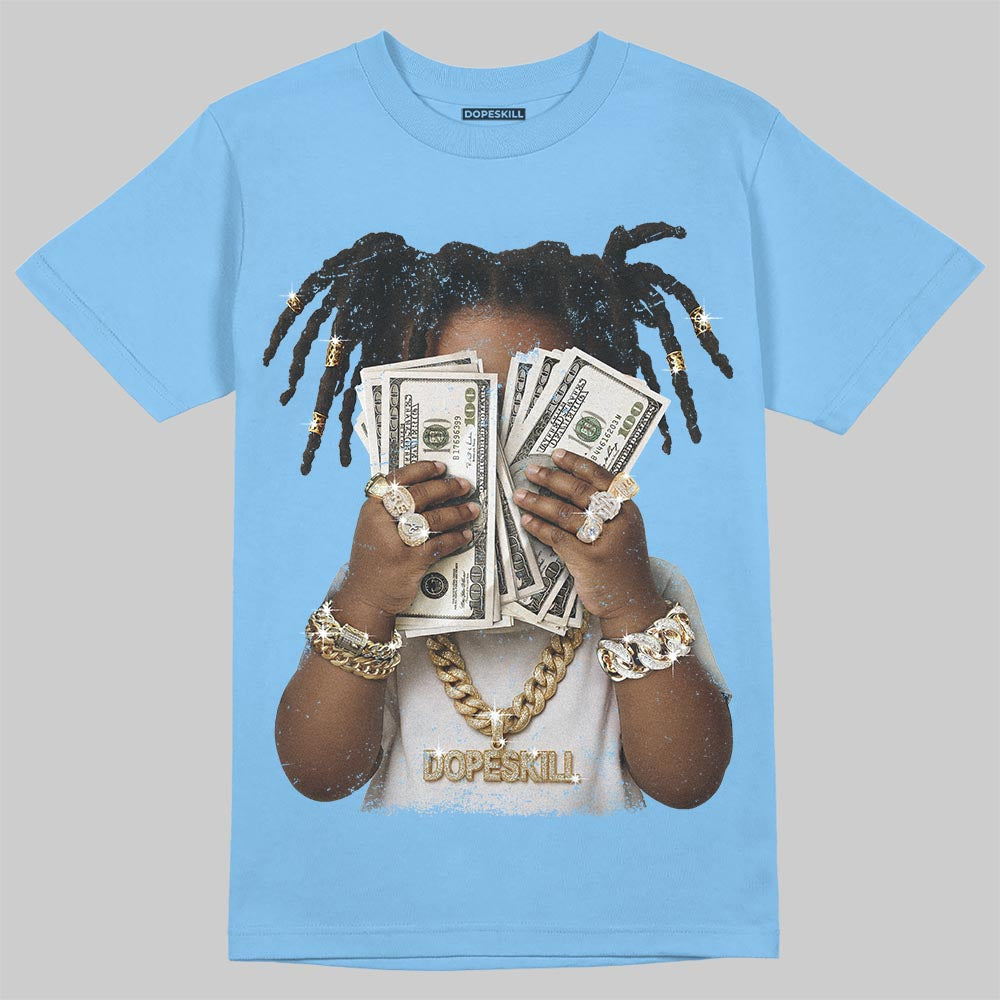 Jordan 9 Powder Blue DopeSkill T-Shirt Rich Youth Graphic Streetwear - Sky Blue