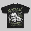 Olive Oversize Print Outlast DopeSkill Graphic T-shirt Streetwear - black
