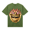 Olive Sneakers DopeSkill T-Shirt Hellfire Graphic Streetwear - Military Green