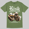 Olive Sneakers DopeSkill T-Shirt Risk Is Better Than Regret Graphic Streetwear - military Green