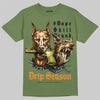 Olive Sneakers DopeSkill T-Shirt New Drip Season Graphic Streetwear - Military Green