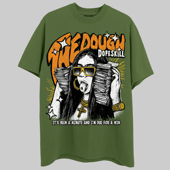 Olive Sneakers DopeSkill T-Shirt The Dough Graphic Streetwear - Military Green