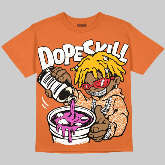 Jordan 3 Orange Citrus DopeSkill T-Shirt Pour Up Graphic Streetwear - Yam