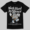 Jordan 11 Cool Grey DopeSkill T-Shirt Work Hard In Silence Graphic Streetwear - black