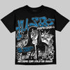 Jordan 4 Military Blue Oversize Print 'No Money No Lust' DopeSkill Graphic T-shirt Streetwear - Black