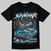 Jordan 4 Retro Military Blue DopeSkill T-Shirt New Side Hustler Graphic Streetwear - Black