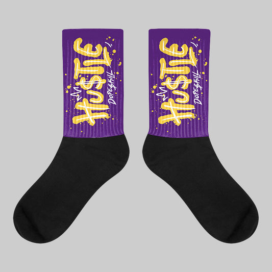 Field Purple 12s DopeSkill Sublimated Socks Hustle Graphic