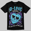 Jordan 8 Retro 'Aqua' 2025 DopeSkill T-Shirt Crying Heart Graphic Streetwear - Black