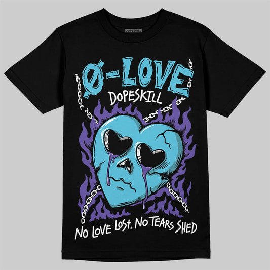 Jordan 8 Retro 'Aqua' 2025 DopeSkill T-Shirt Crying Heart Graphic Streetwear - Black