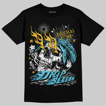 Jordan 11 Retro Gamma Blue (2025) DopeSkill T-Shirt Drip Season Graphic Streetwear - Black