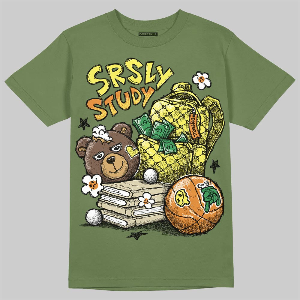 Olive Sneakers DopeSkill T-Shirt SRSLY Study Graphic Streetwear - Military Green