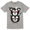 Grey Sneakers DopeSkill Grey T-shirt New Double Bear Graphic Streetwear