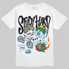 Jordan 11 Retro Legend Blue DopeSkill T-Shirt Study Hard Graphic Streetwear - White 