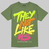 Olive Sneakers DopeSkill T-Shirt They Not Like Us Graphic Streetwear - Military Green